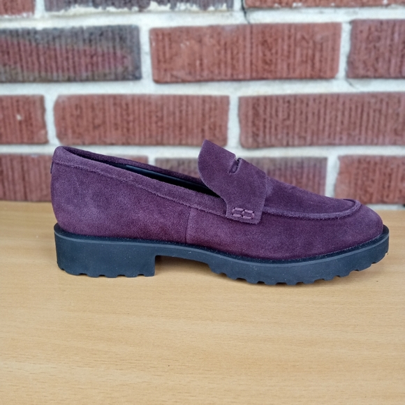 NWT Cole Haan 'Geneva' Waterproof Suede Penny Loafer in Pinot Angora Suede Sz.8B - Picture 8 of 16